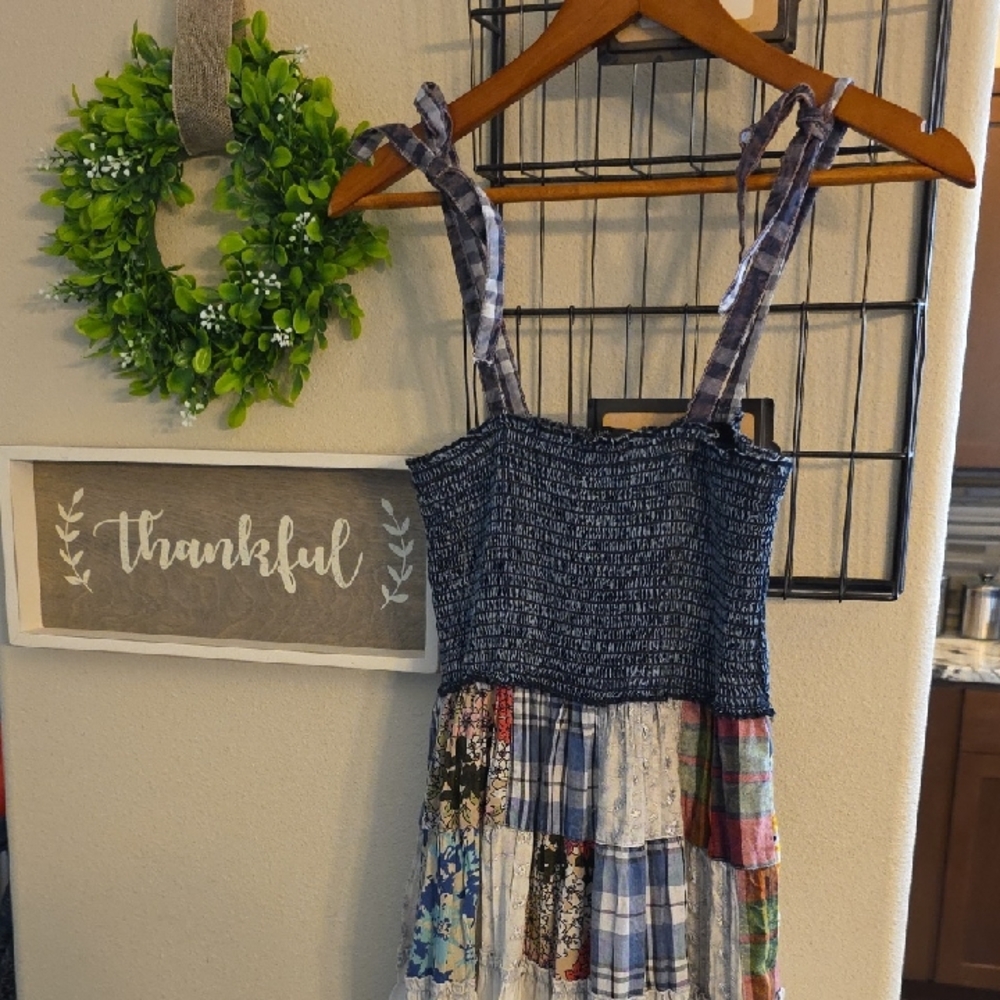Young Threads Mixed Media Patchwork Sundress with… - image 1